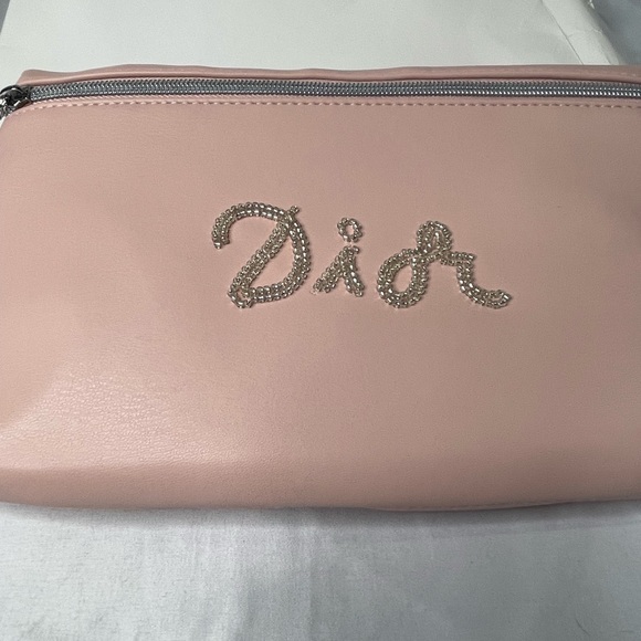 Dior Trousse Pouch New In Box Pink With Bling Box Is Slightly Damaged Bag Is New - Picture 1 of 8